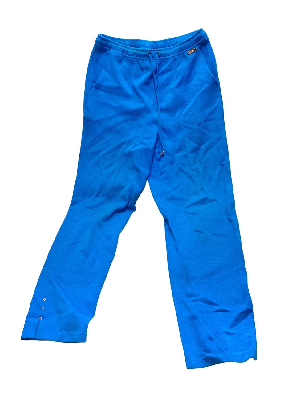 St. John Sport Straight Leg Santana Knit Women's Pants in Vibrant Blue